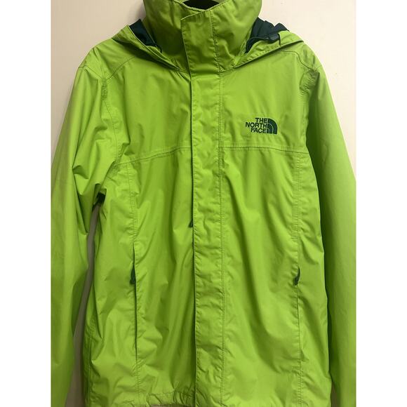 The North Face Lime Green Waterproof Hooded Jacket Pit Zips Women’s Small - Picture 2 of 8